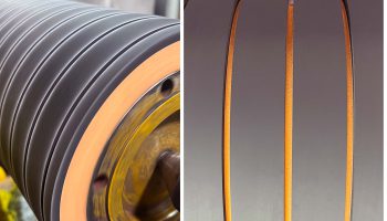 Dual shore rubber feed roller